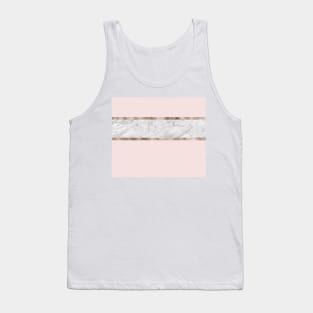 Strawberries and cream - grey marble & rose gold Tank Top